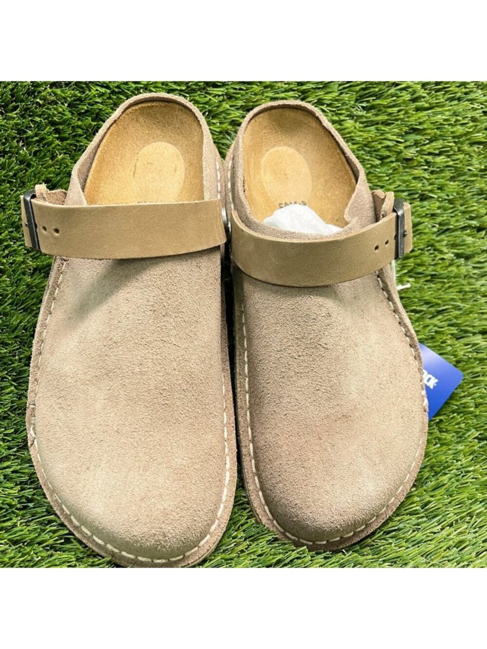 Birkenstock Lutry Premium Suede Womens Size 6 Gray Taupe Slip On Clog Sandals - Picture 5 of 10